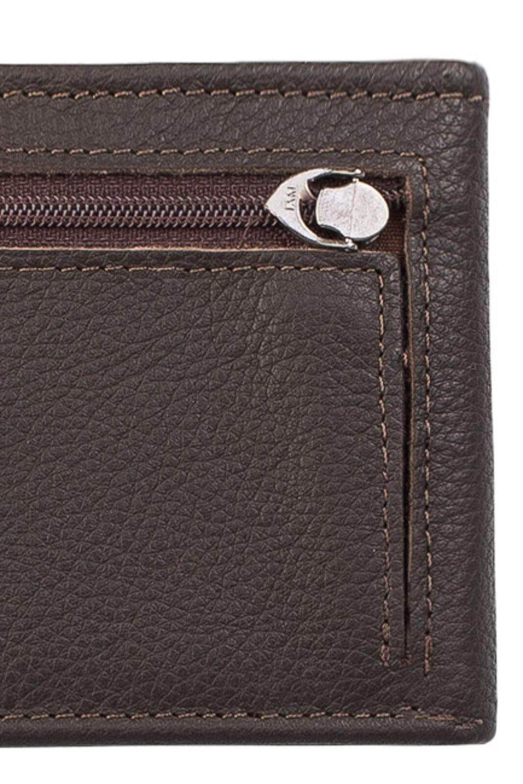 Carteira masculina de couro floater com botão Dylan 9,5x11,5cm - Enluaze