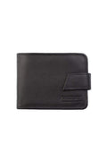 Carteira masculina de couro floater com botão Dylan 9,5x11,5cm - Enluaze