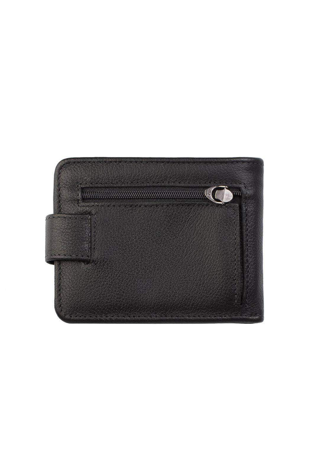 Carteira masculina de couro floater com botão Dylan 9,5x11,5cm - Enluaze