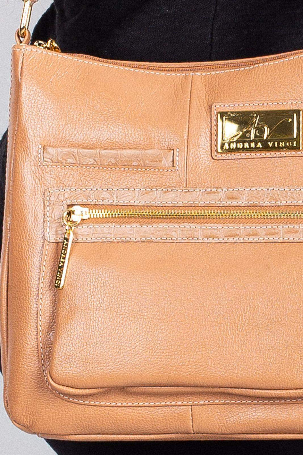 Bolsa tiracolo em couro liso Denise - Enluaze