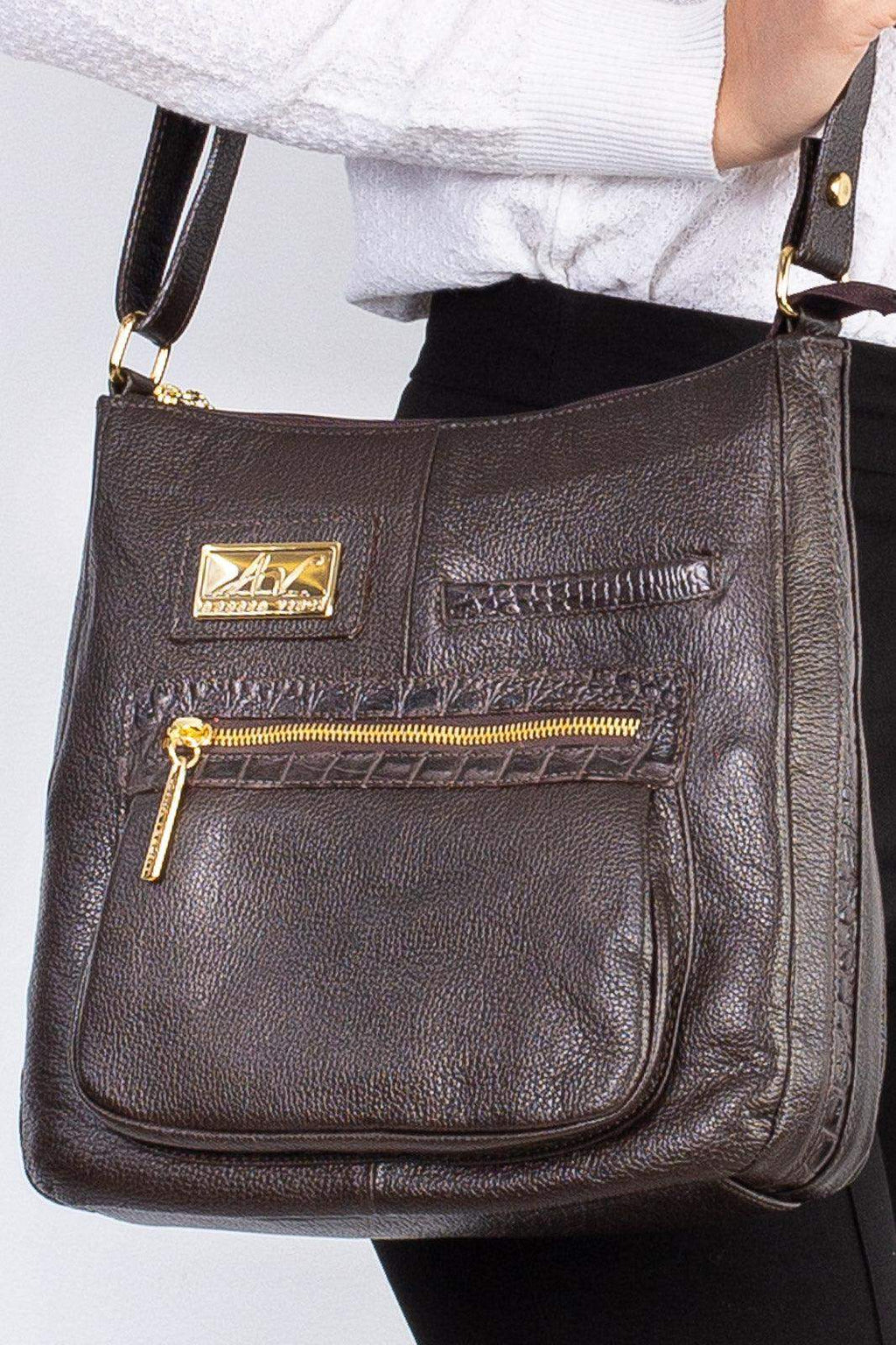 Bolsa tiracolo em couro liso Denise - Enluaze