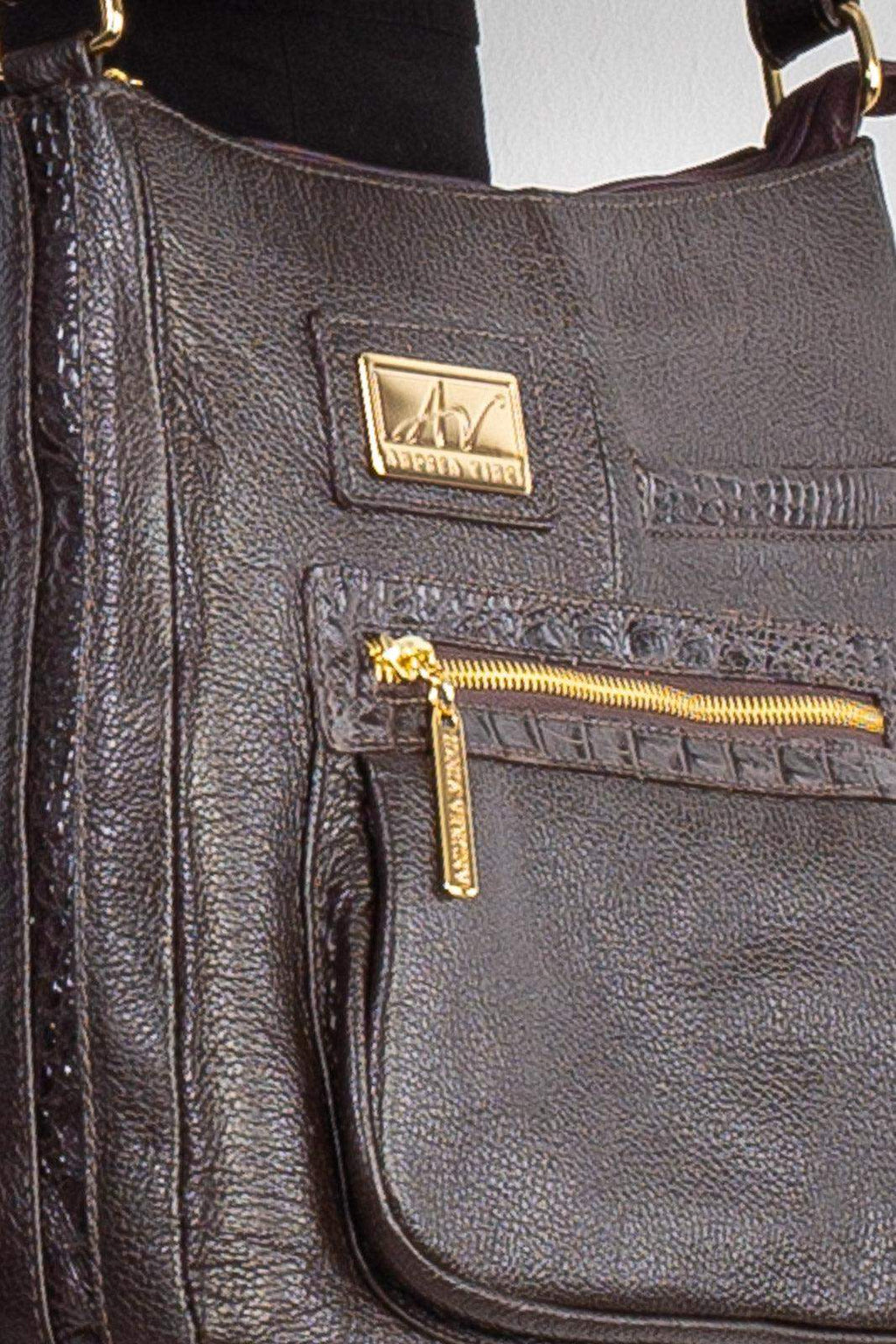 Bolsa tiracolo em couro liso Denise - Enluaze