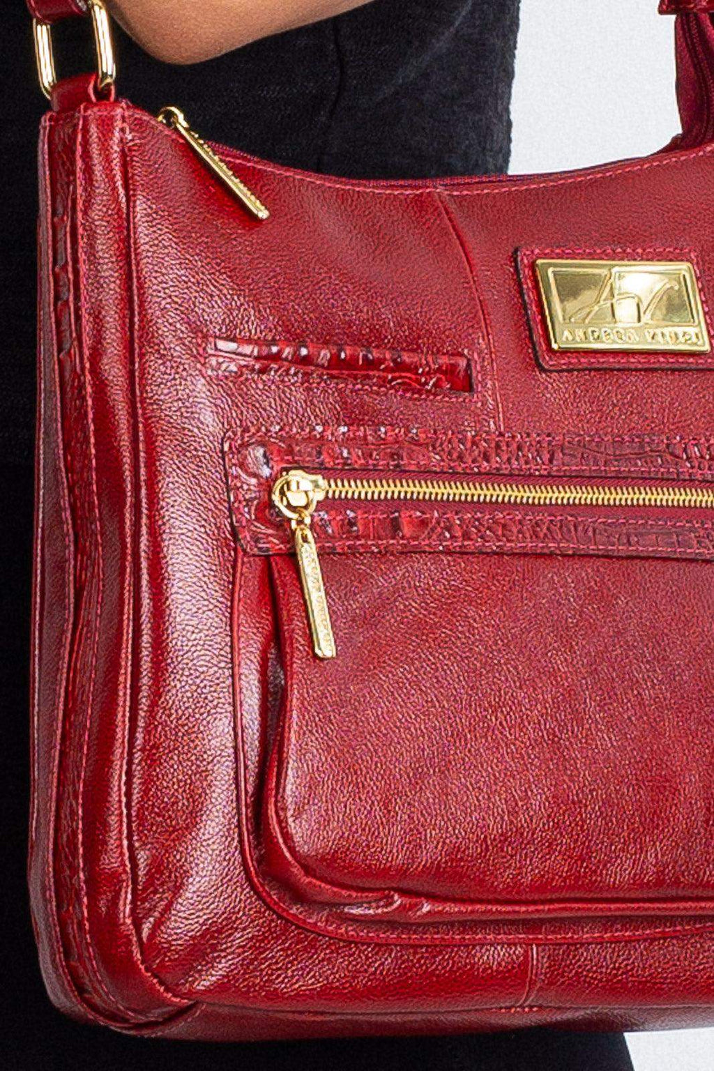 Bolsa tiracolo em couro liso Denise - Enluaze