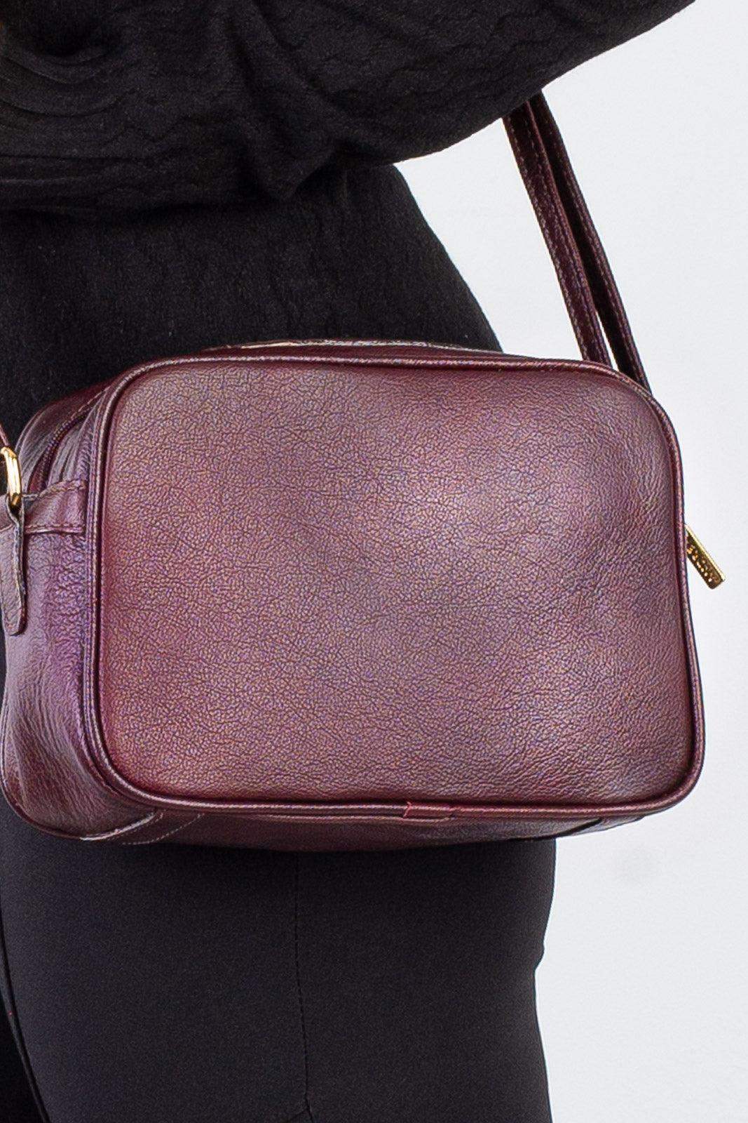 Bolsa quadrada pequena de couro liso Diana - Enluaze