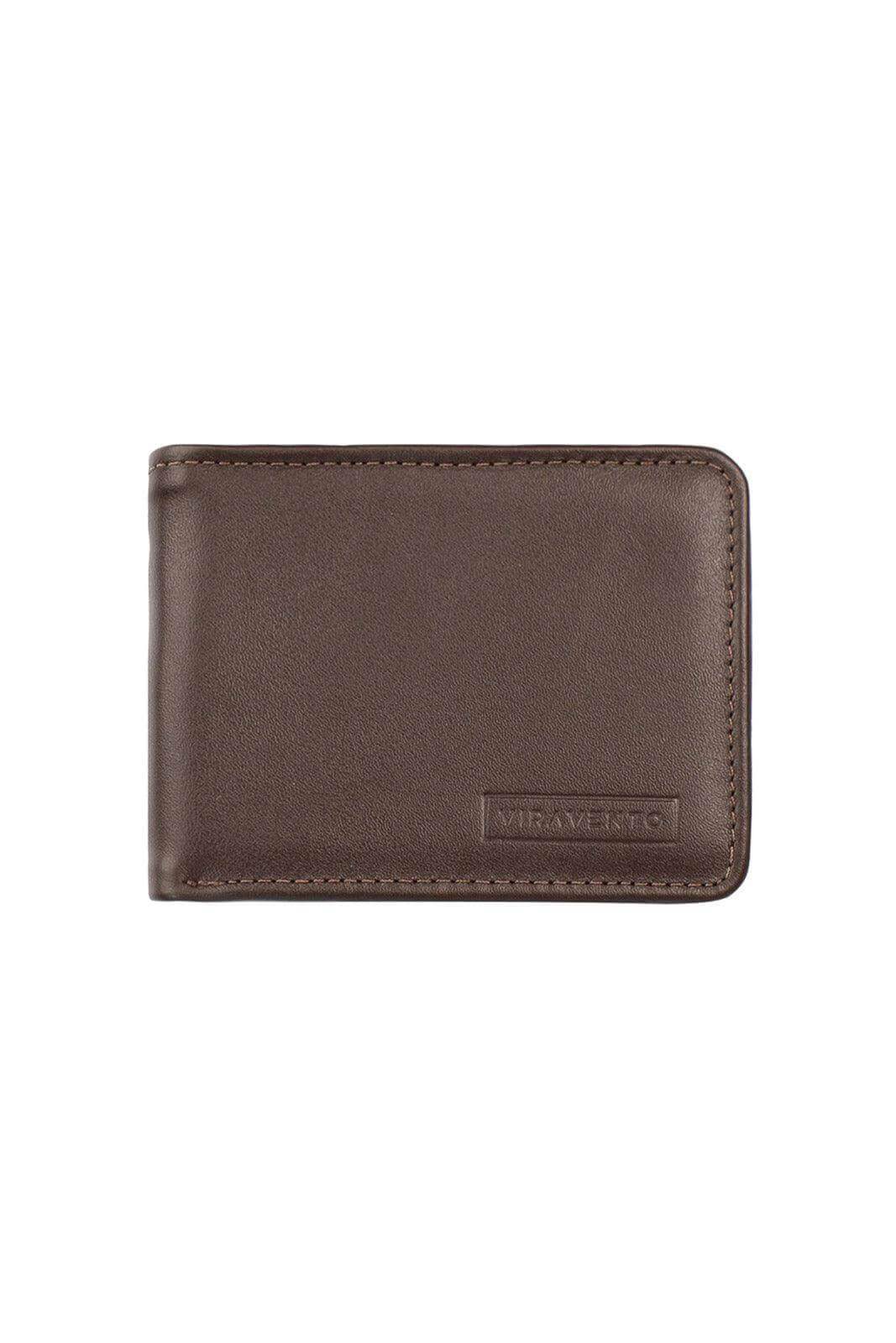 Carteira masculina pequena de couro italiano Jack 8x10cm - Enluaze