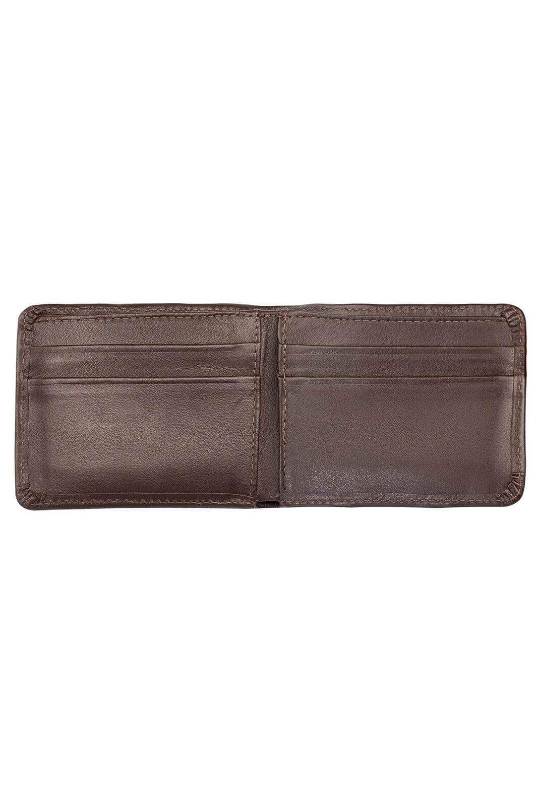 Carteira masculina pequena de couro italiano Jack 8x10cm - Enluaze