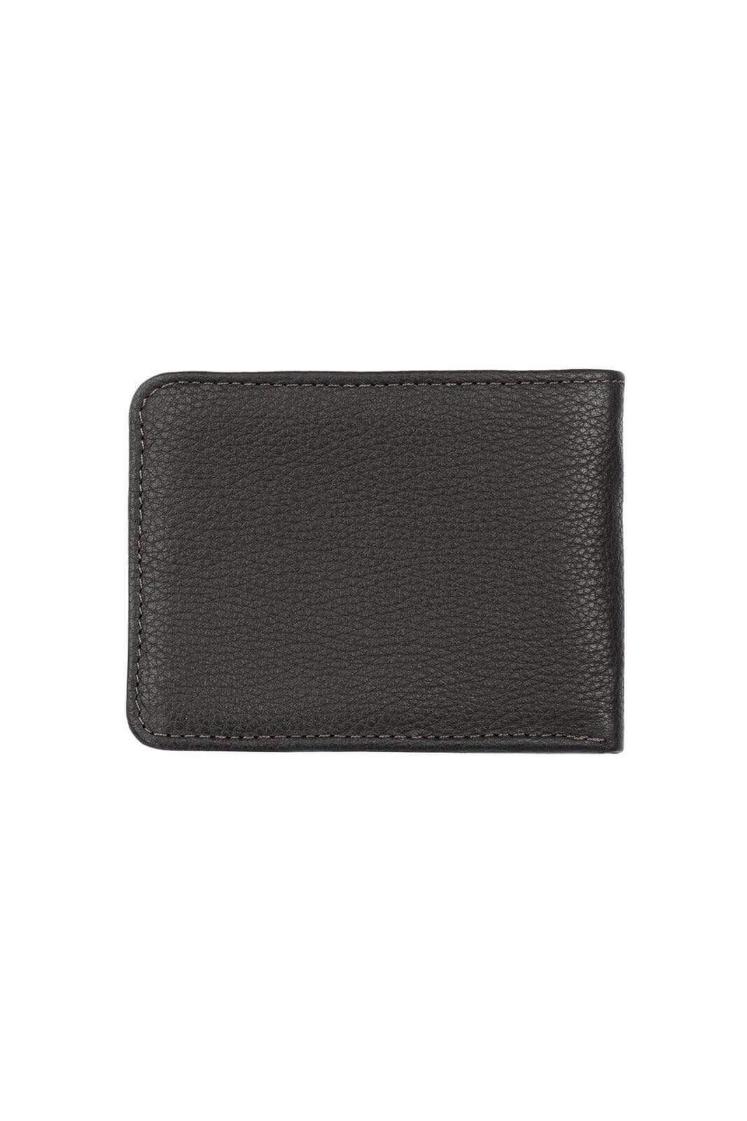 Carteira masculina pequena de couro floater Jack 8x10cm - Enluaze