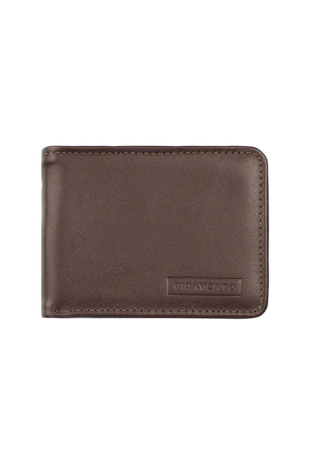 Carteira masculina pequena de couro italiano Joel 8x10cm - Enluaze