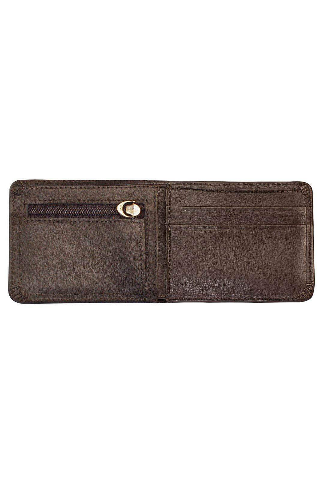 Carteira masculina pequena de couro italiano Joel 8x10cm - Enluaze