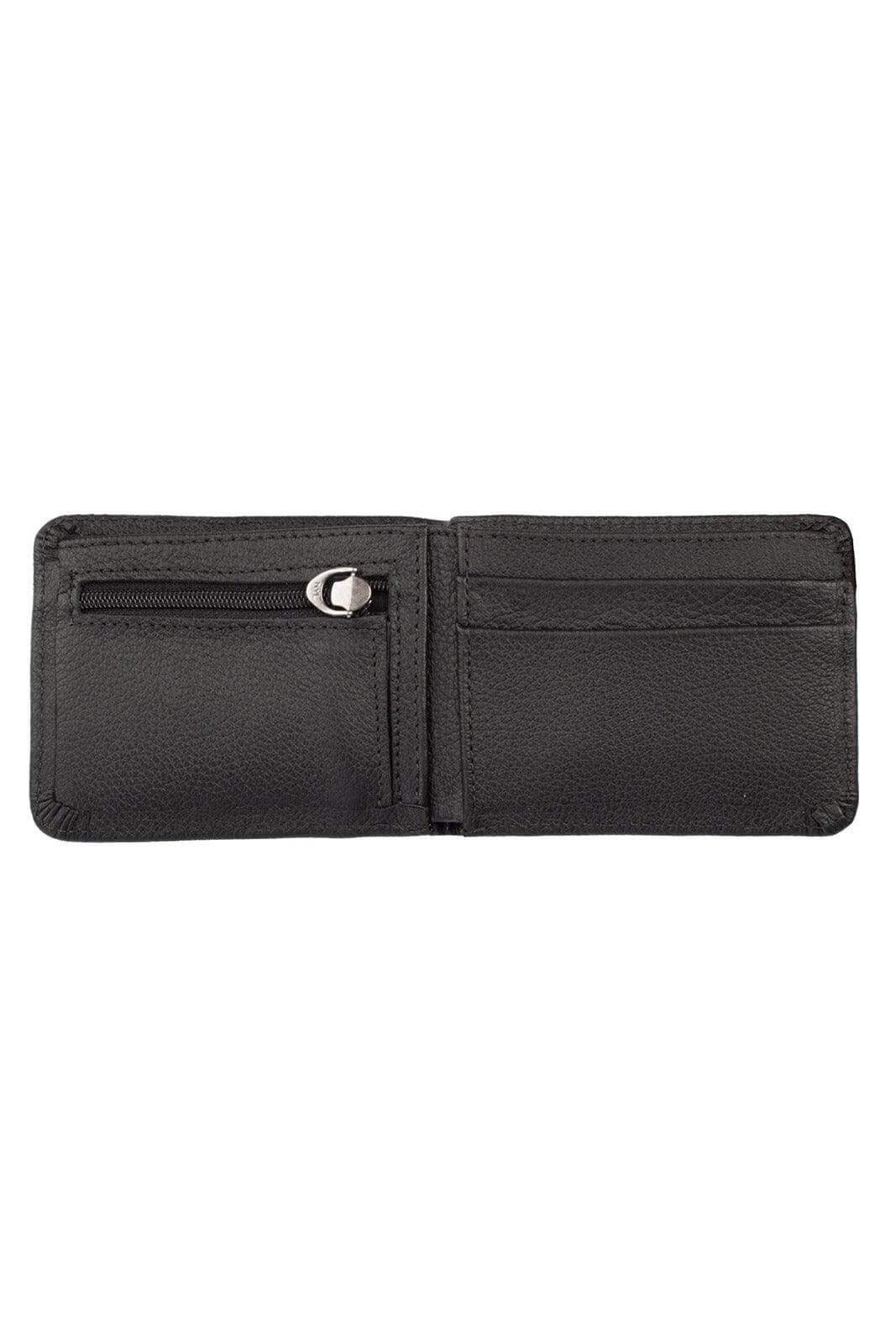 Carteira masculina pequena de couro floater Joel 8x10cm - Enluaze