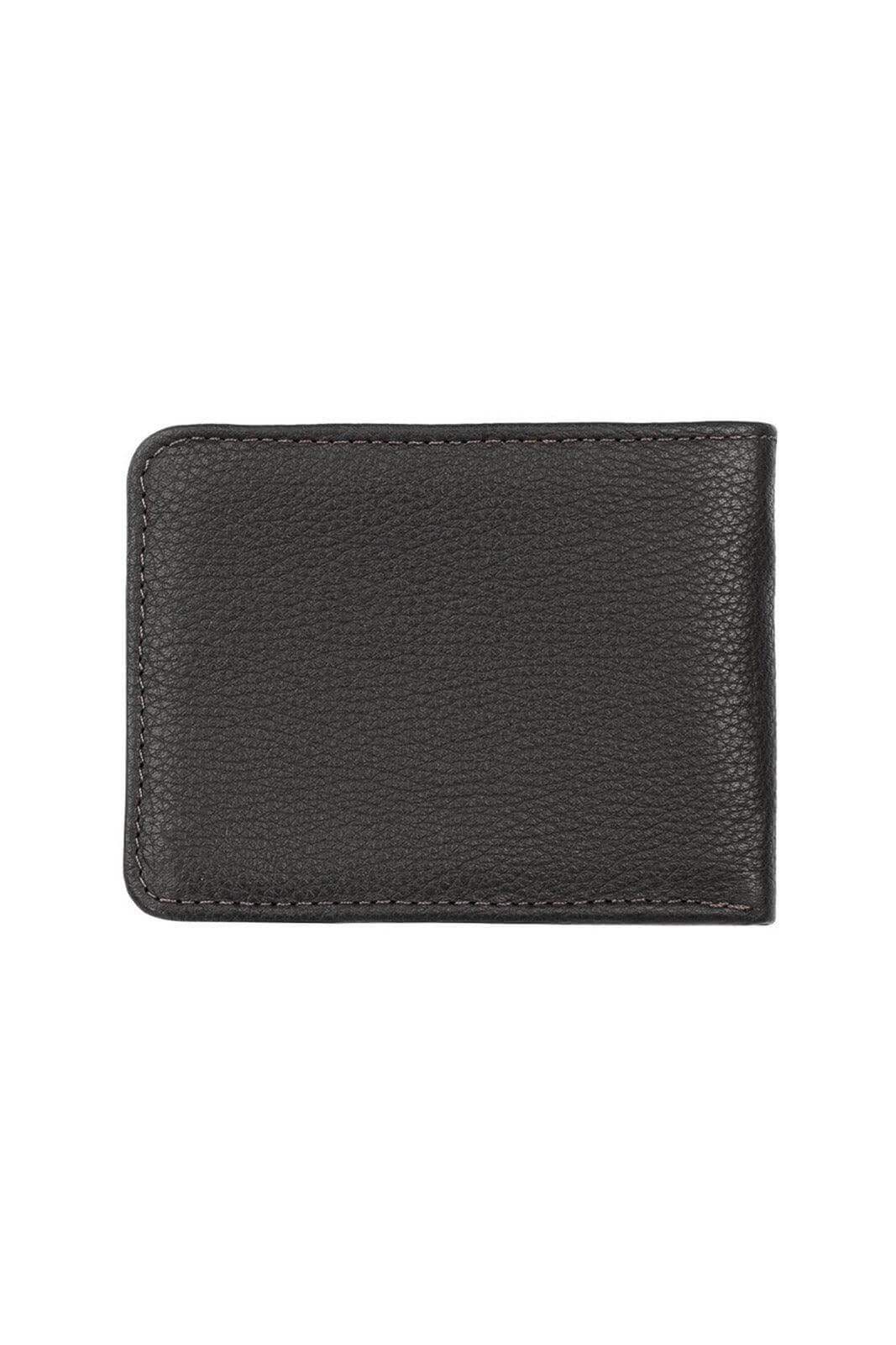 Carteira masculina pequena de couro floater Joel 8x10cm - Enluaze