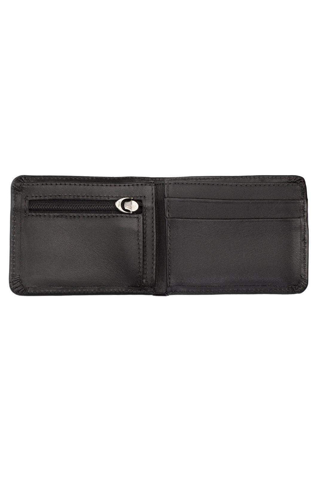 Carteira masculina pequena de couro italiano Joel 8x10cm - Enluaze