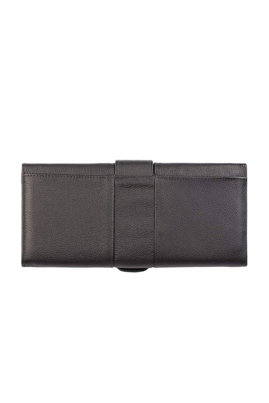 Carteira grande leva tudo unissex de couro floater 11x22cm - Enluaze