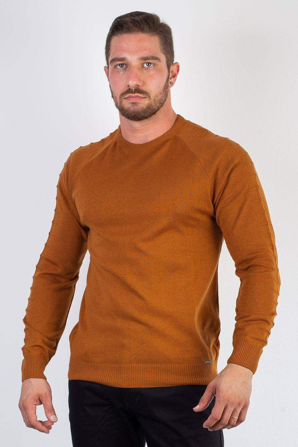 Blusa masculina de malha lisa 50002 - Enluaze