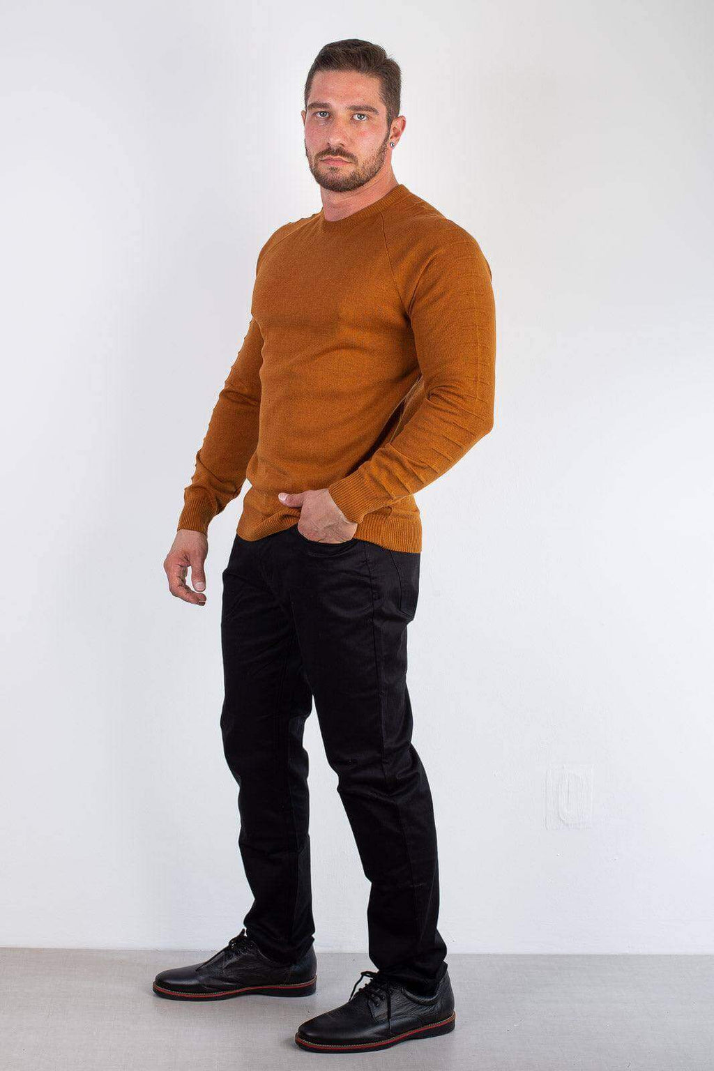 Blusa masculina de malha lisa 50002 - Enluaze