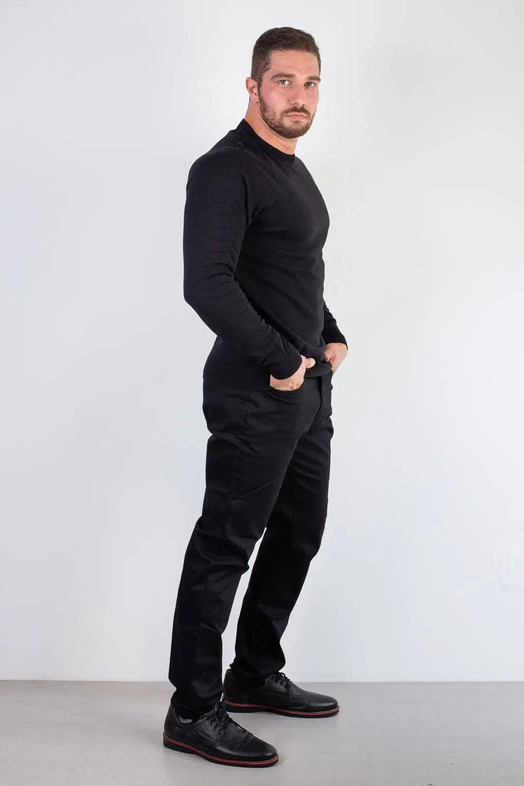 Blusa masculina de malha lisa 50002 - Enluaze