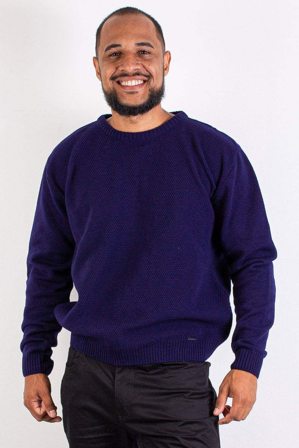 Blusão masculino de malha gola redonda 50003 - Enluaze