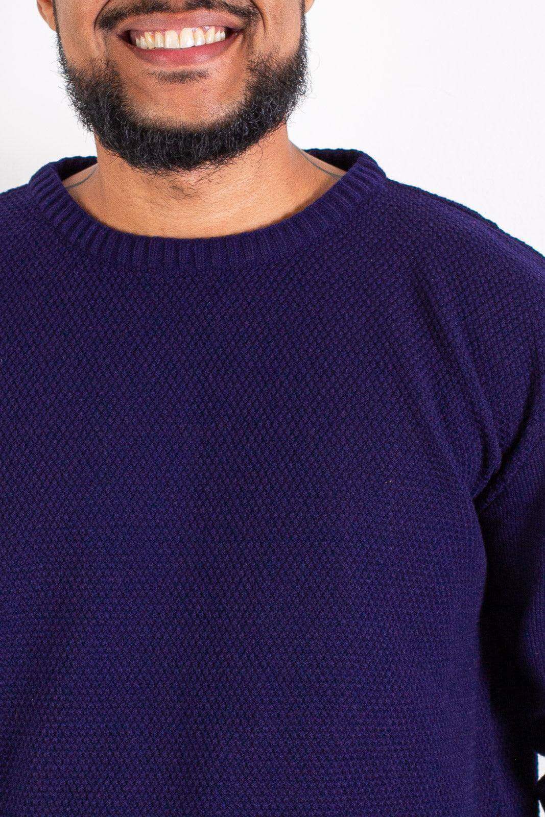 Blusão masculino de malha gola redonda 50003 - Enluaze