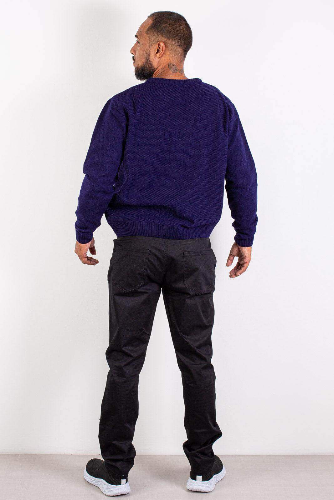 Blusão masculino de malha gola redonda 50003 - Enluaze