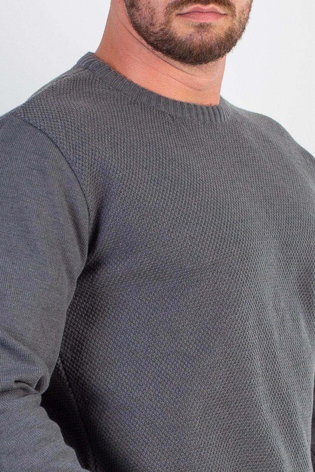 Blusão masculino de malha gola redonda 50003 - Enluaze