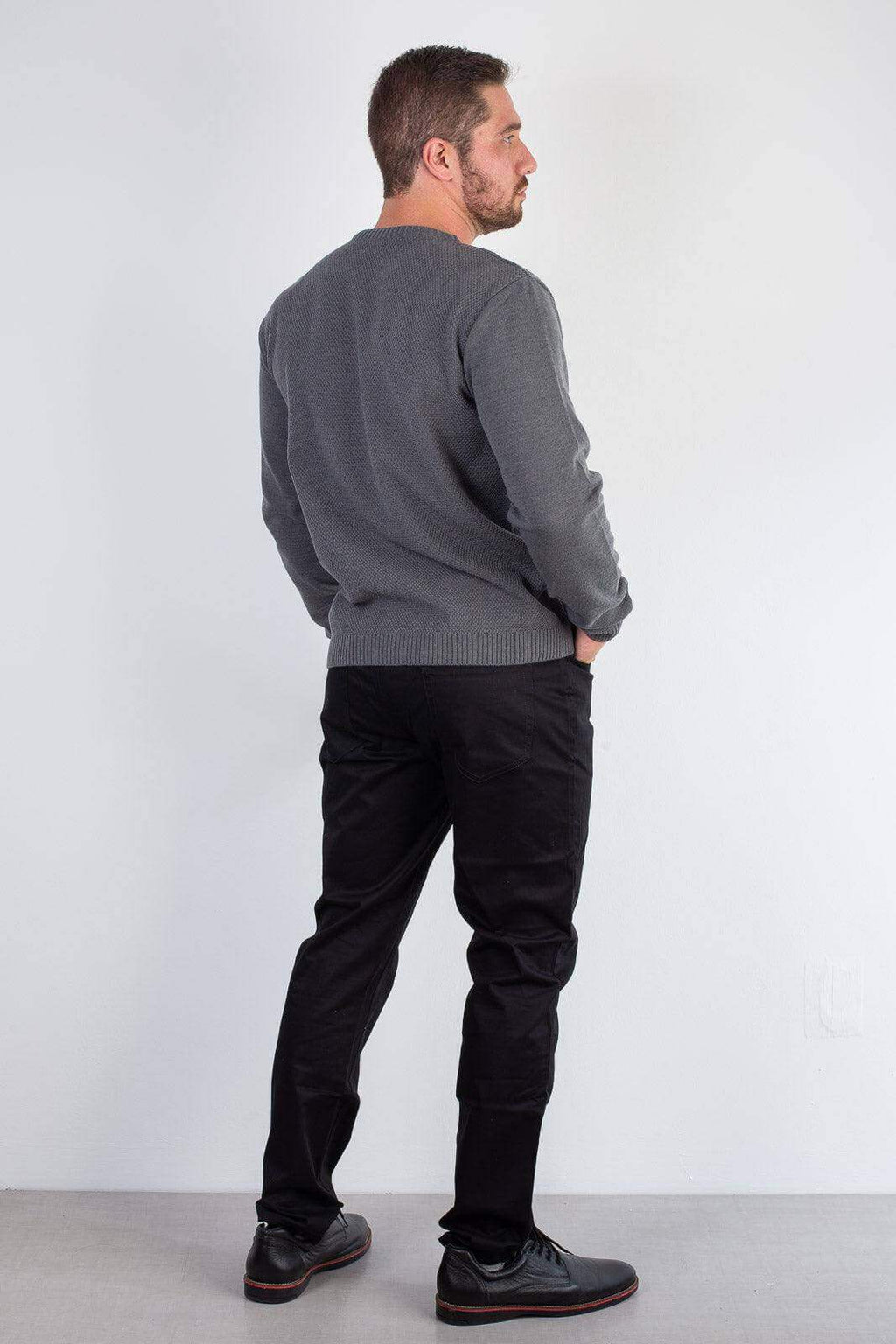 Blusão masculino de malha gola redonda 50003 - Enluaze