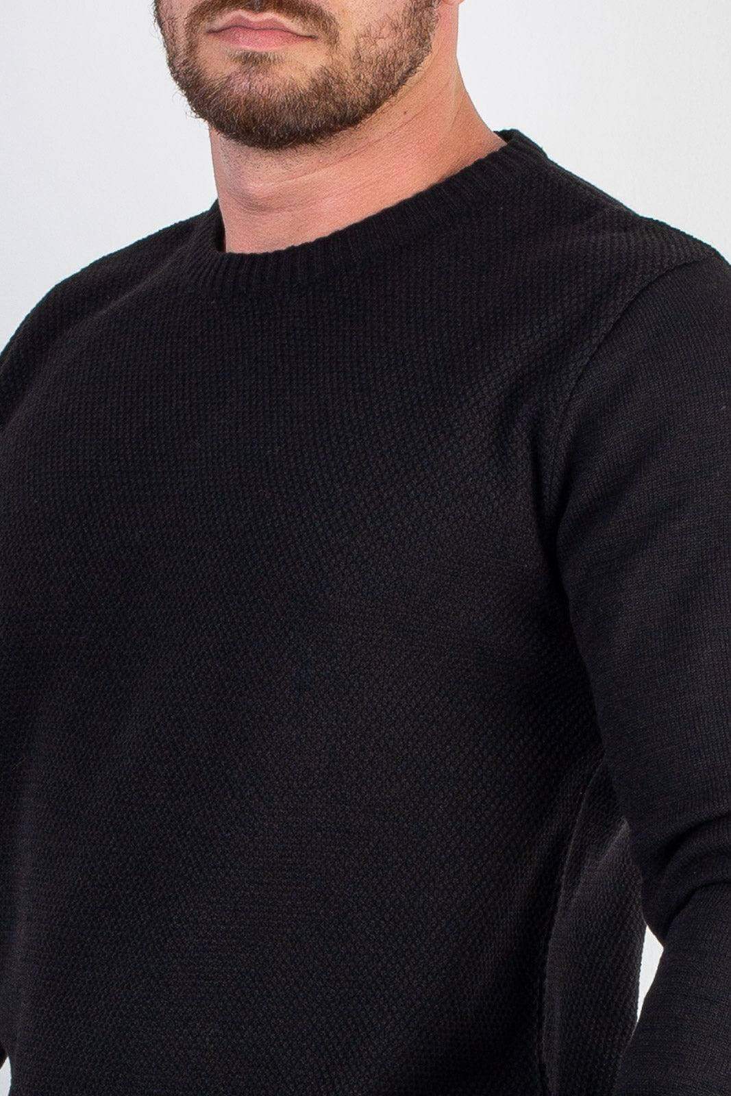 Blusão masculino de malha gola redonda 50003 - Enluaze