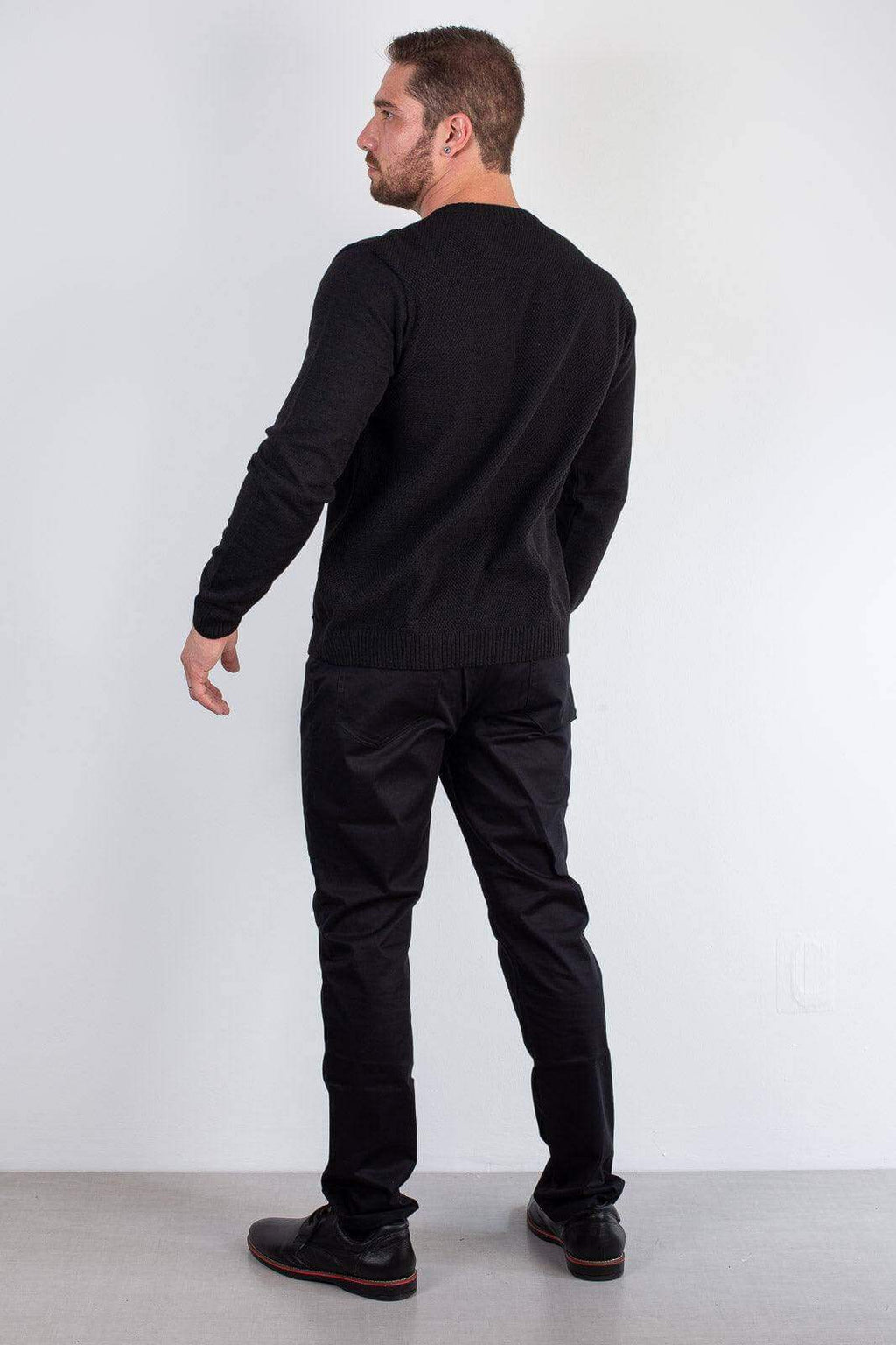 Blusão masculino de malha gola redonda 50003 - Enluaze