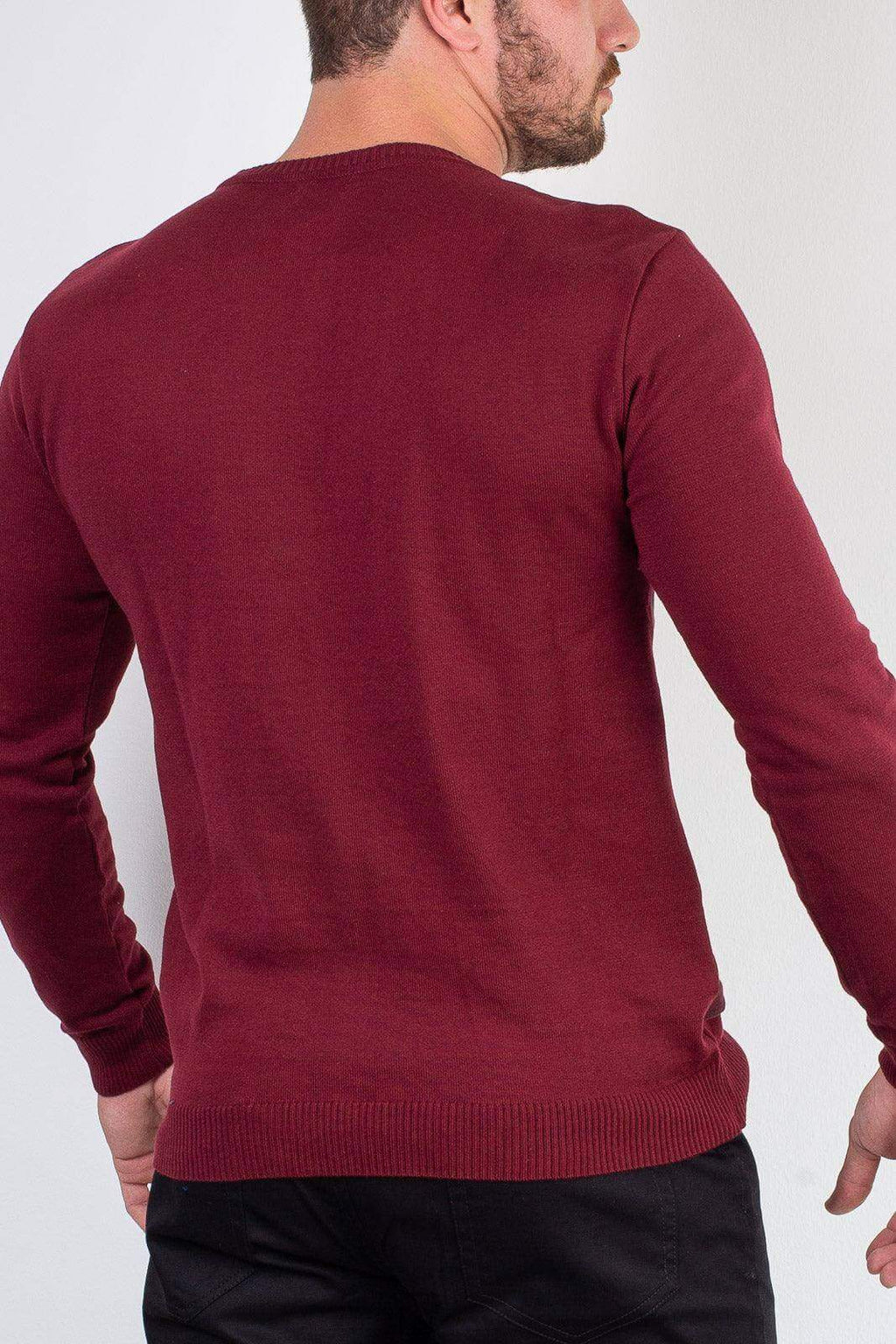 Suéter masculino de malha com listras 50004 - Enluaze