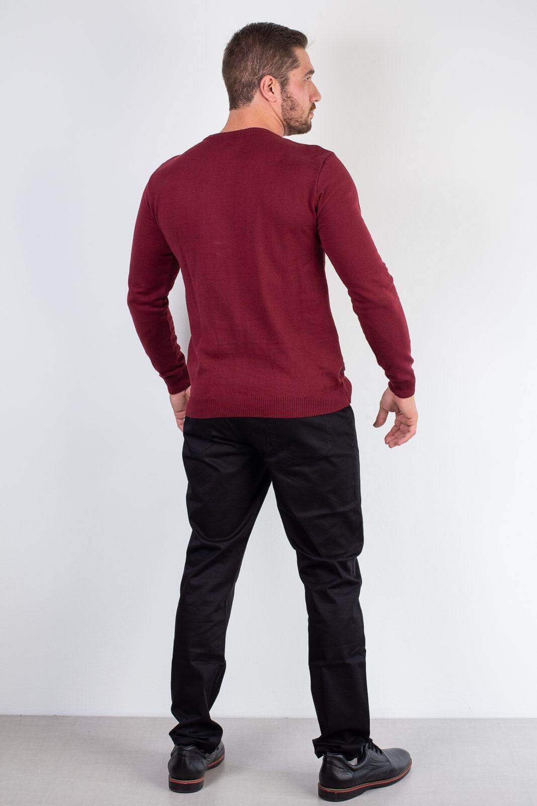 Suéter masculino de malha com listras 50004 - Enluaze