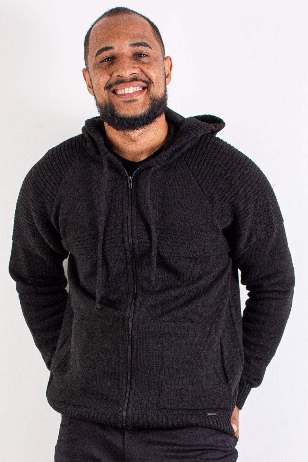 Jaqueta de malha manga raglan 50005 - Enluaze