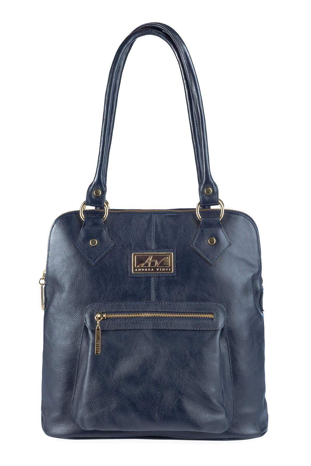 Bolsa mochila de couro liso Lívia - Enluaze