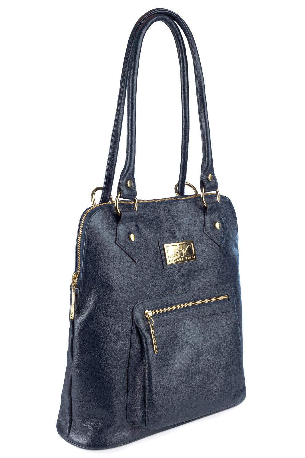 Bolsa mochila de couro liso Lívia - Enluaze