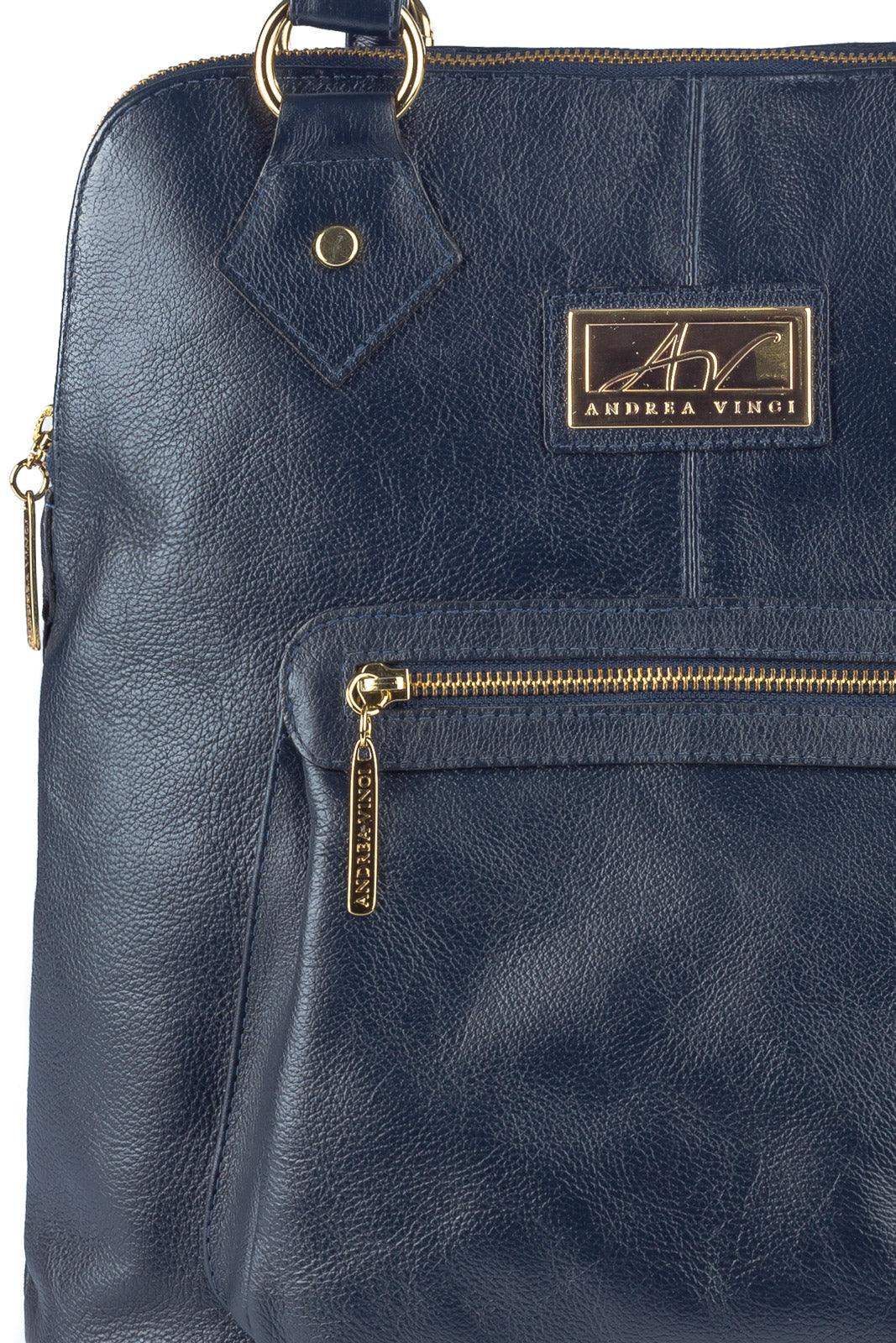 Bolsa mochila de couro liso Lívia - Enluaze