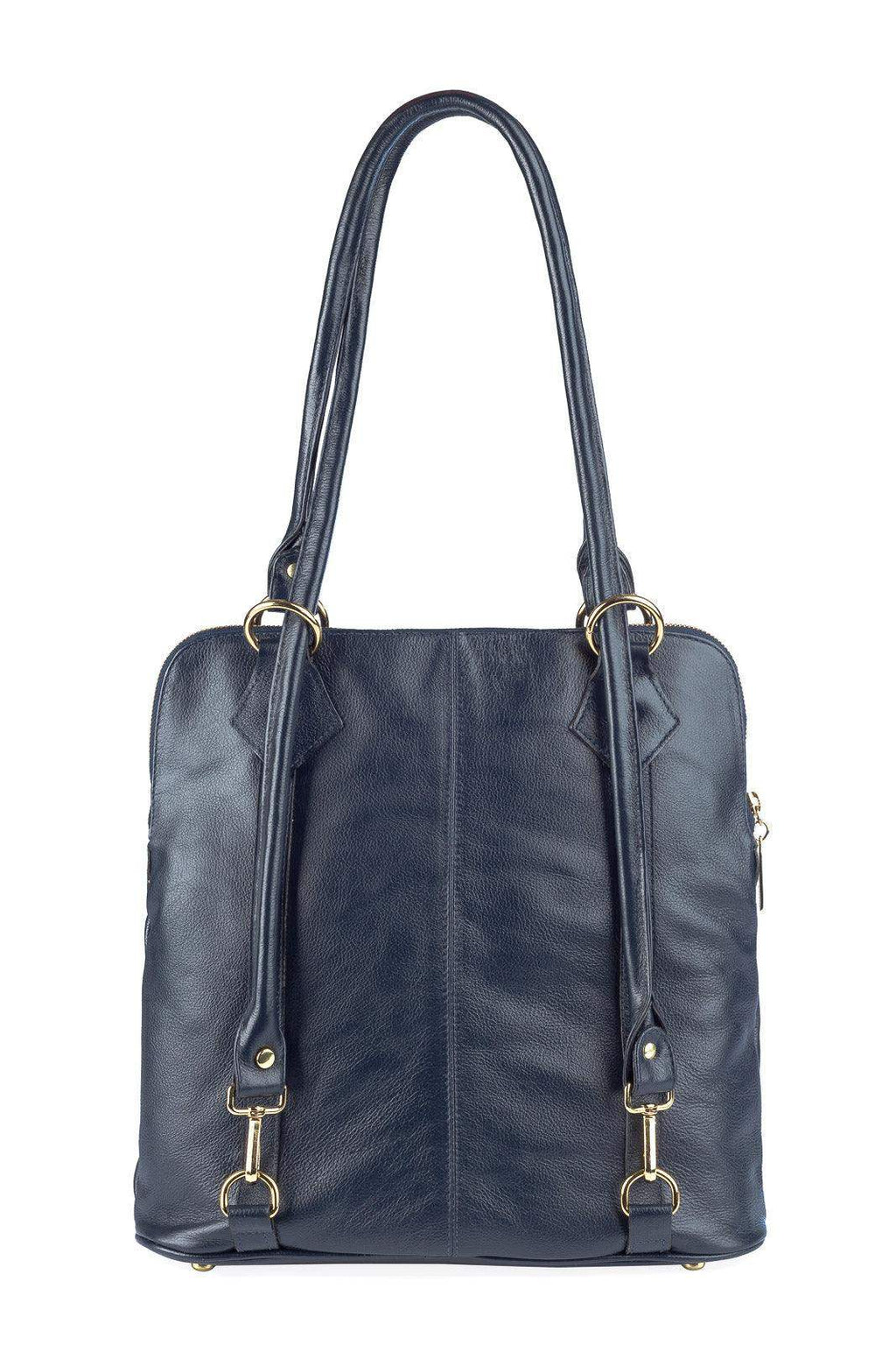 Bolsa mochila de couro liso Lívia - Enluaze