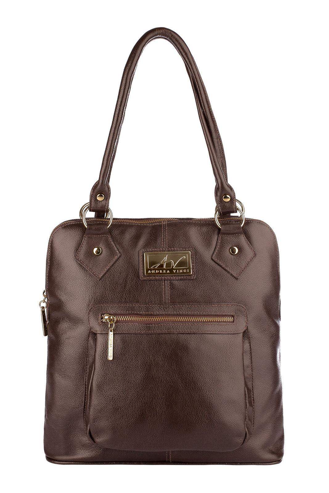 Bolsa mochila de couro liso Lívia - Enluaze