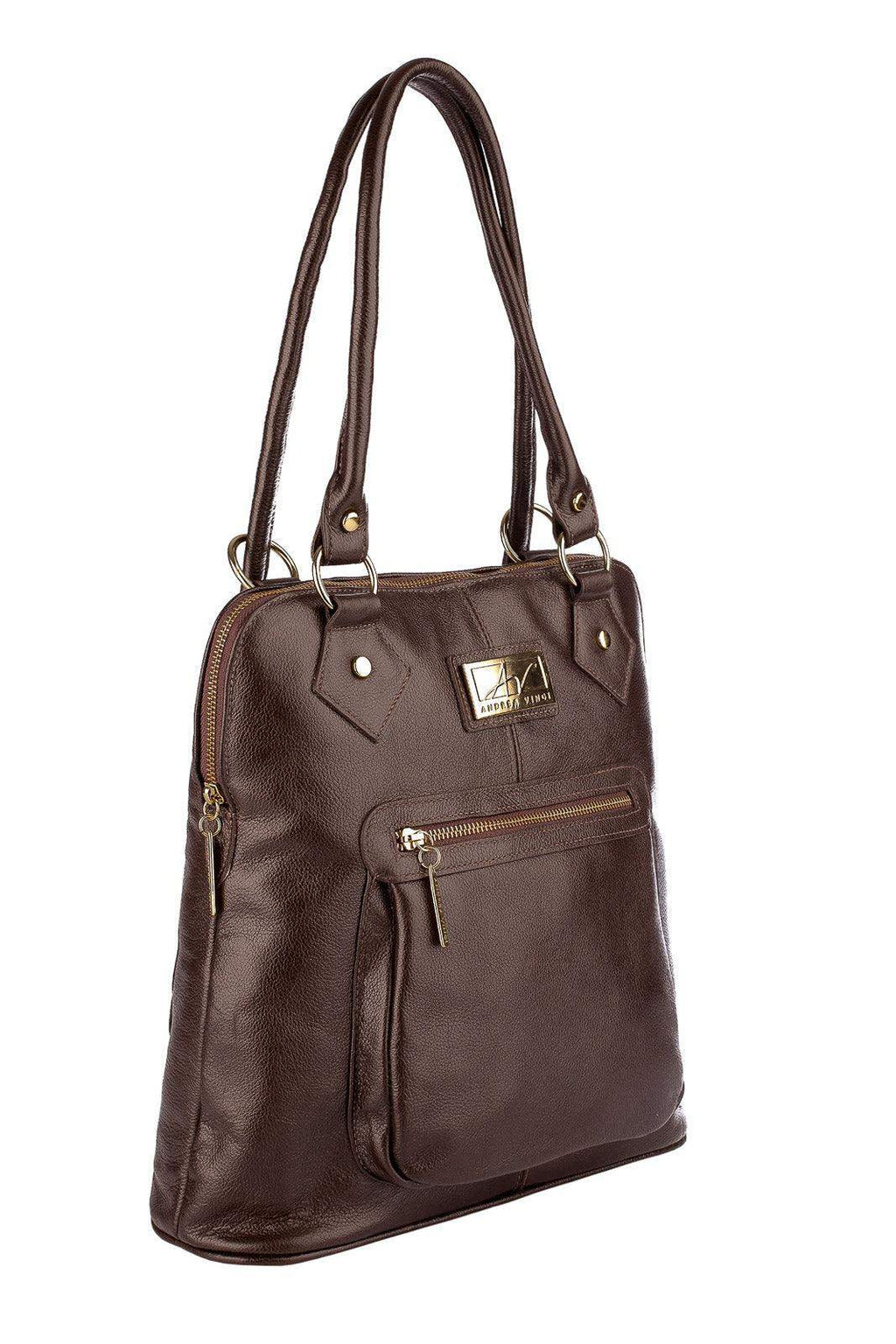 Bolsa mochila de couro liso Lívia - Enluaze