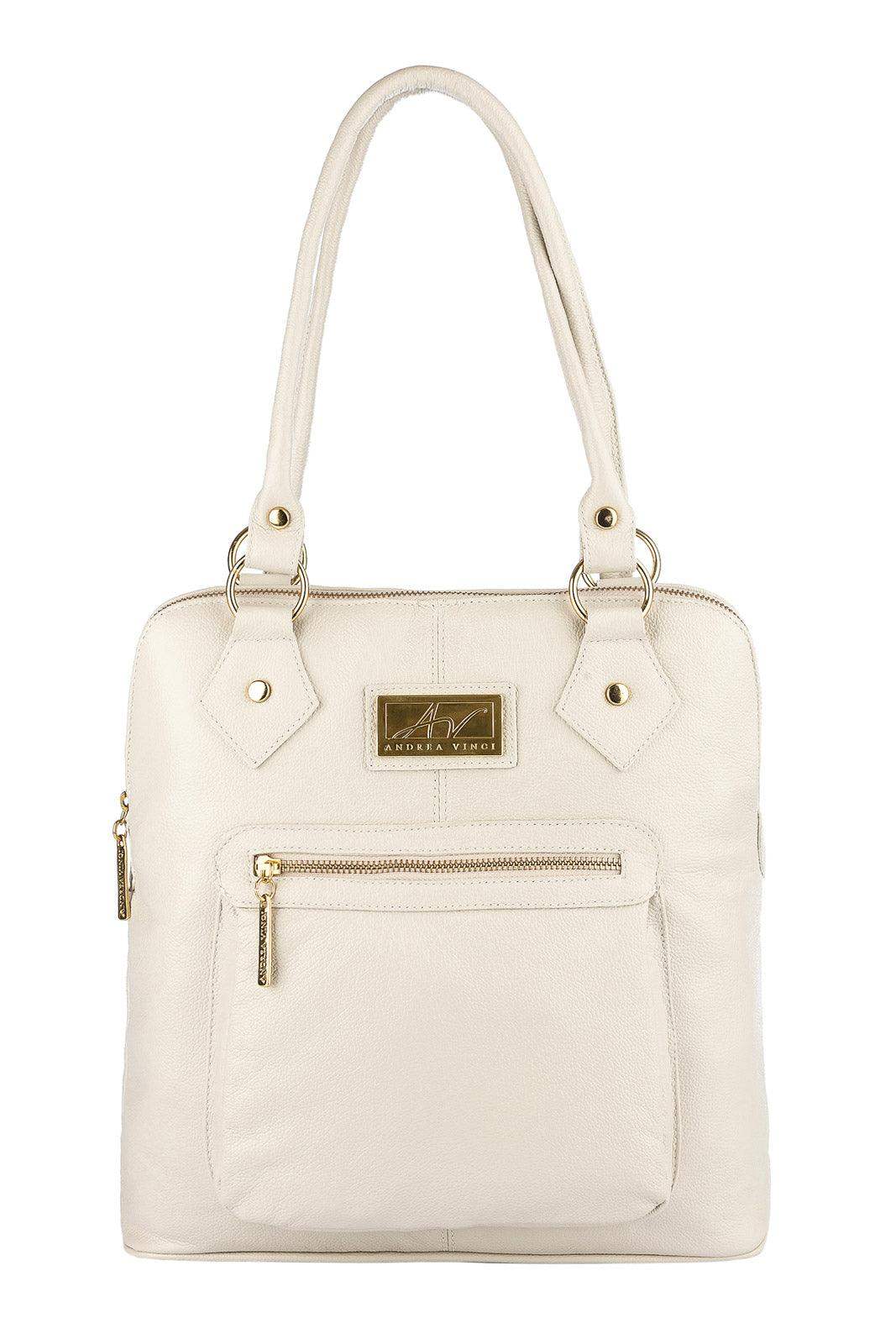 Bolsa mochila de couro liso Lívia - Enluaze