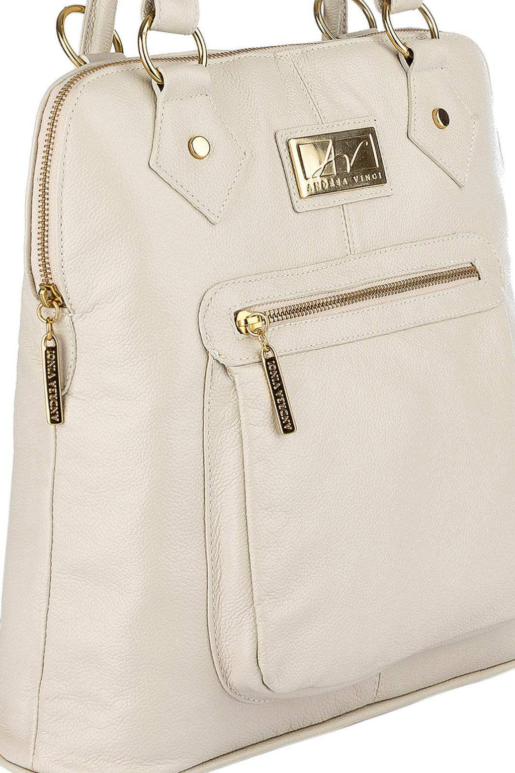 Bolsa mochila de couro liso Lívia - Enluaze