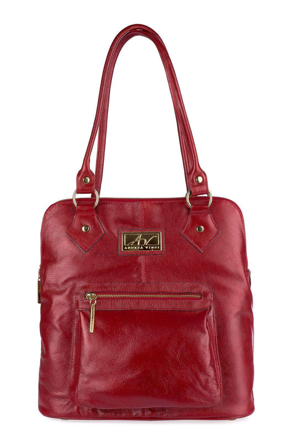 Bolsa mochila de couro liso Lívia - Enluaze