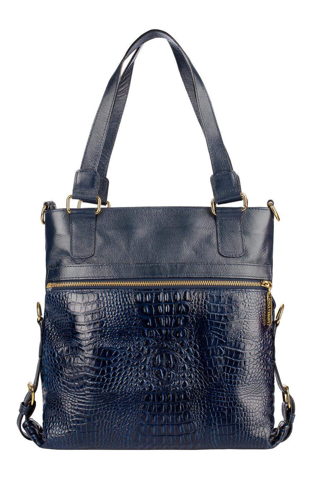 Bolsa de couro 2 em 1 croco Luiza - Enluaze