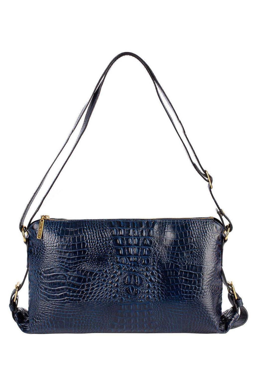 Bolsa de couro 2 em 1 croco Luiza - Enluaze