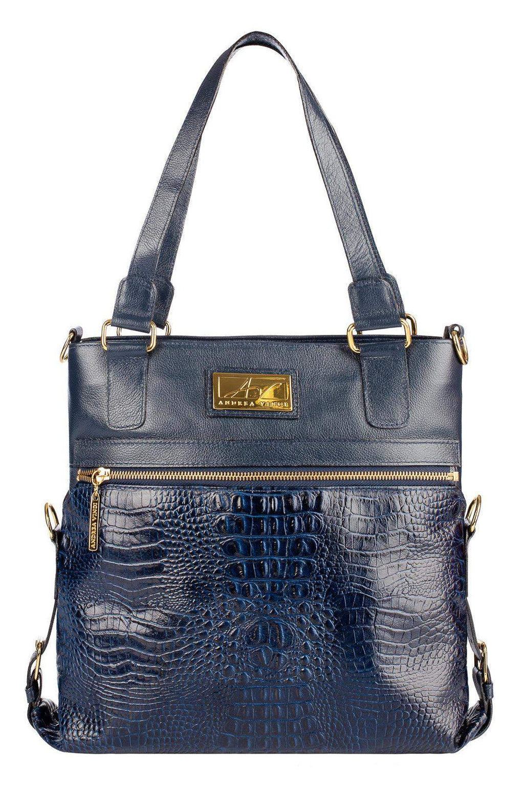 Bolsa de couro 2 em 1 croco Luiza - Enluaze