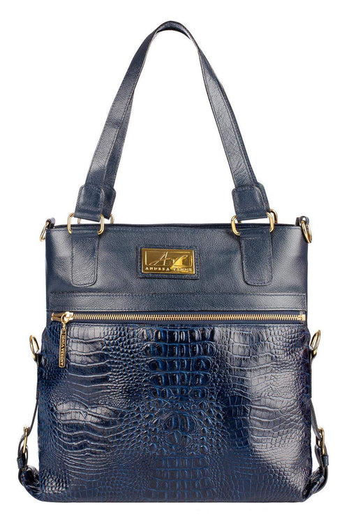 Bolsa de couro 2 em 1 croco Luiza - Enluaze