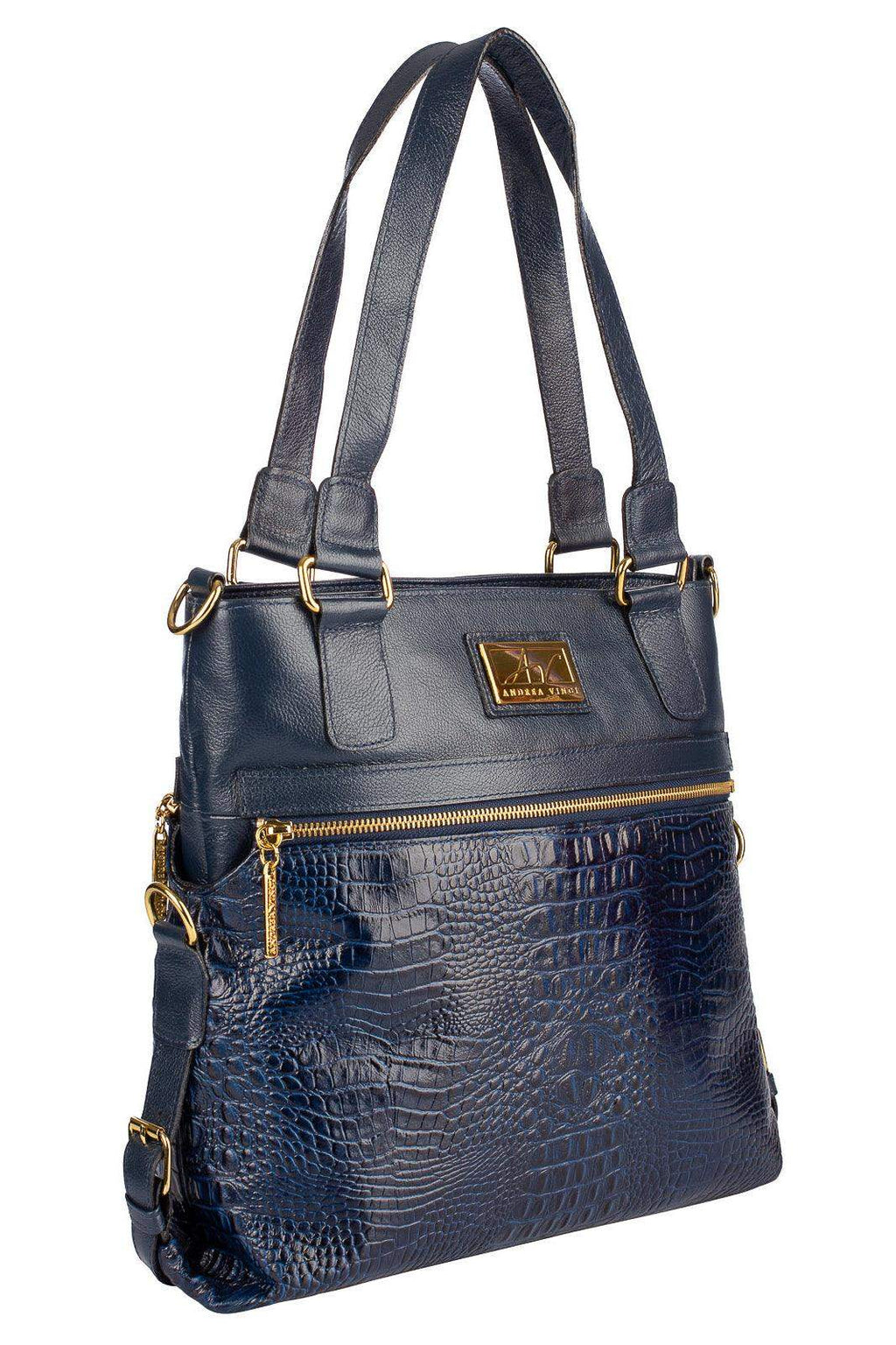 Bolsa de couro 2 em 1 croco Luiza - Enluaze