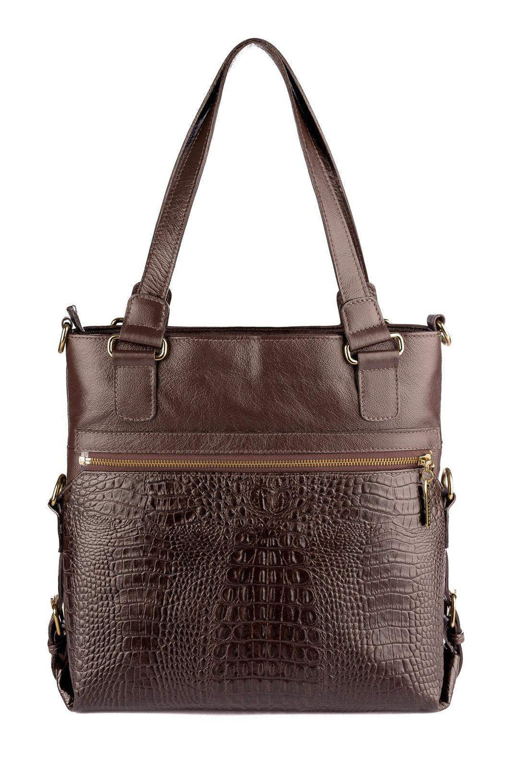 Bolsa de couro 2 em 1 croco Luiza - Enluaze