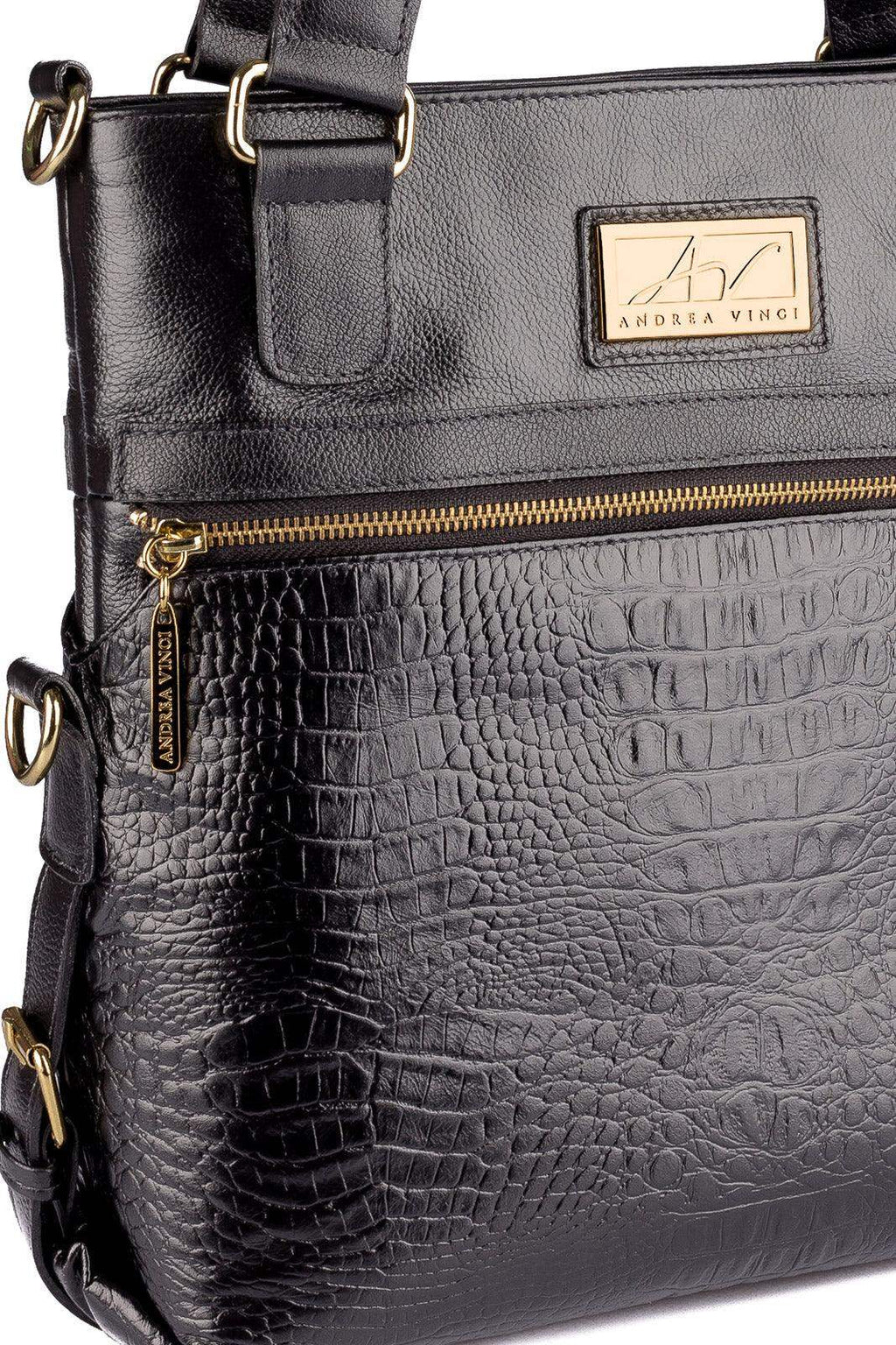 Bolsa de couro 2 em 1 croco Luiza - Enluaze