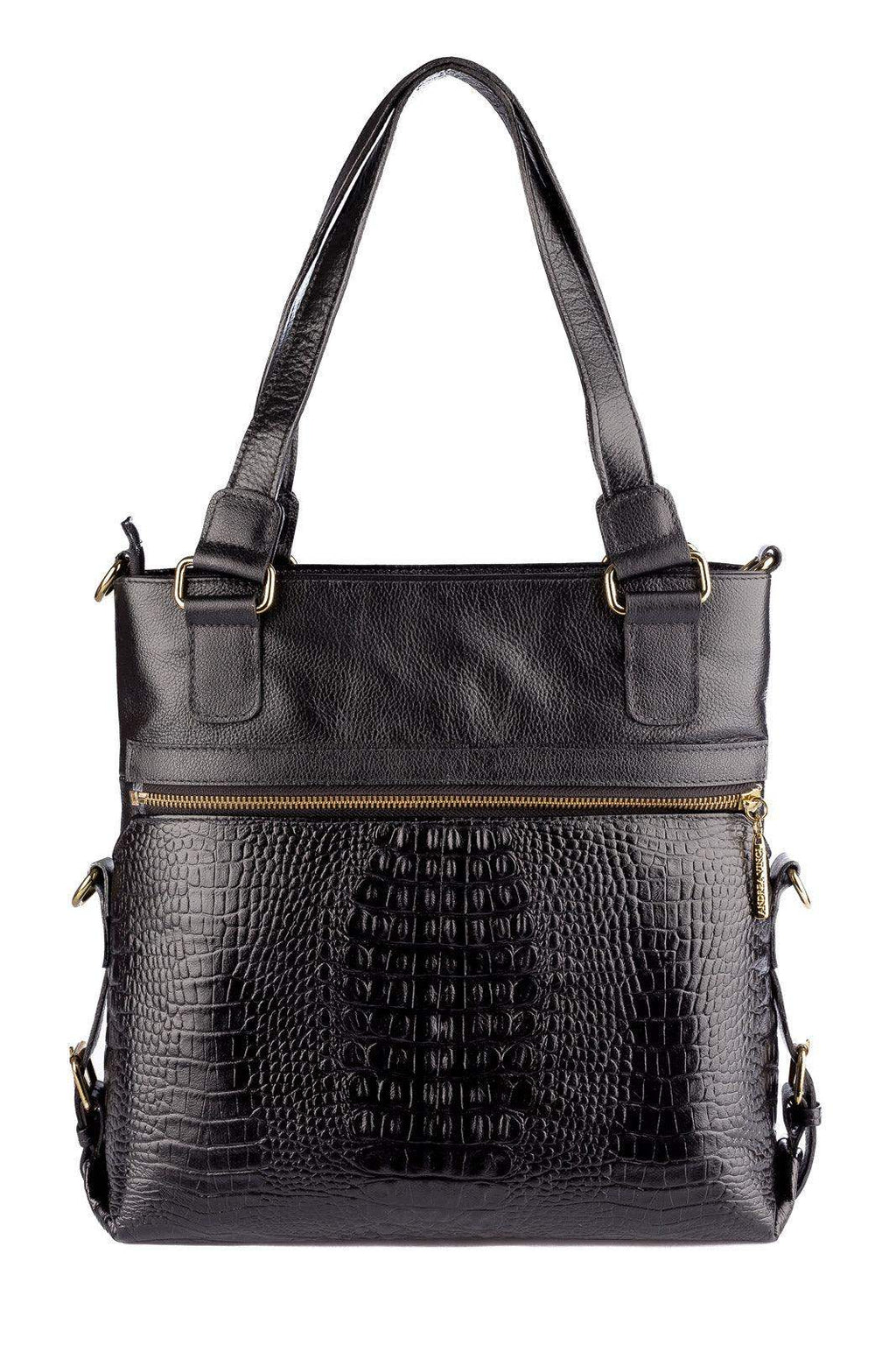 Bolsa de couro 2 em 1 croco Luiza - Enluaze