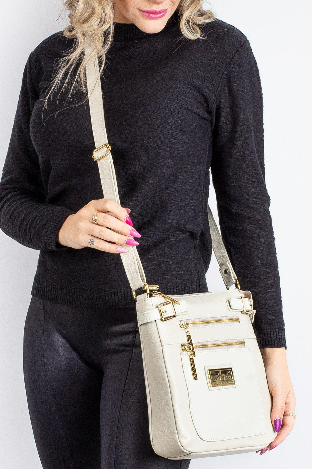 Bolsa Transversal de couro croco Chloe - Enluaze