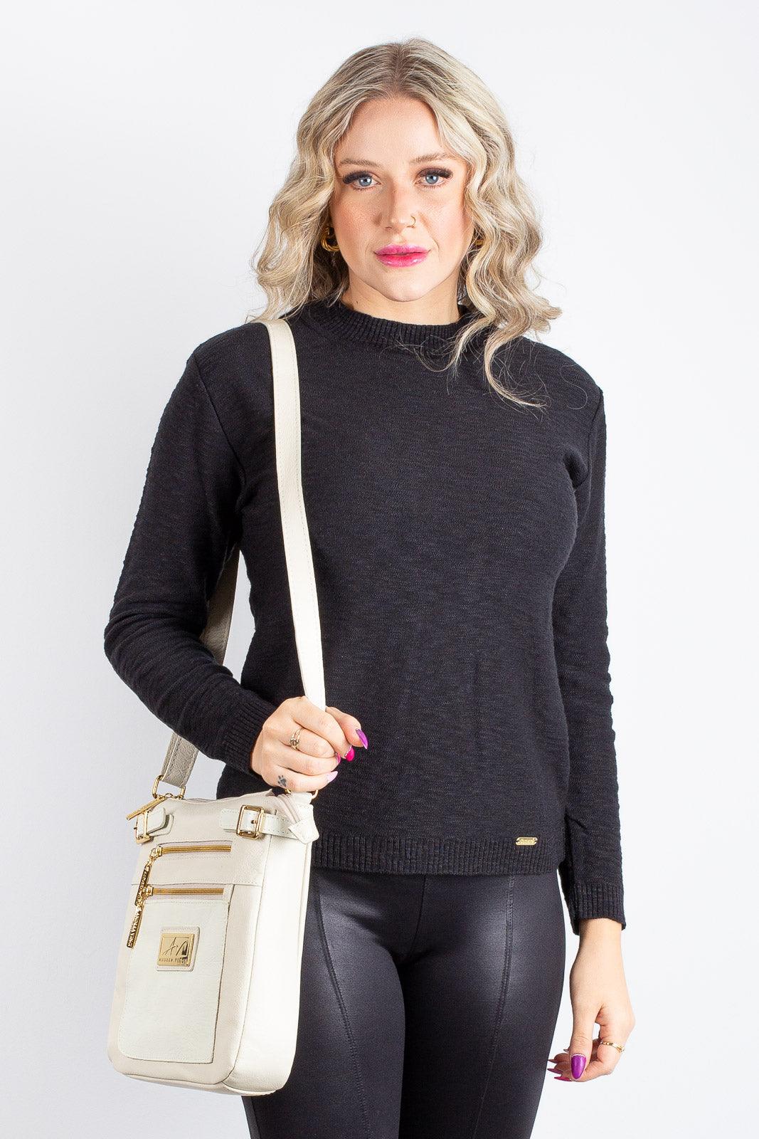 Bolsa Transversal de couro croco Chloe - Enluaze