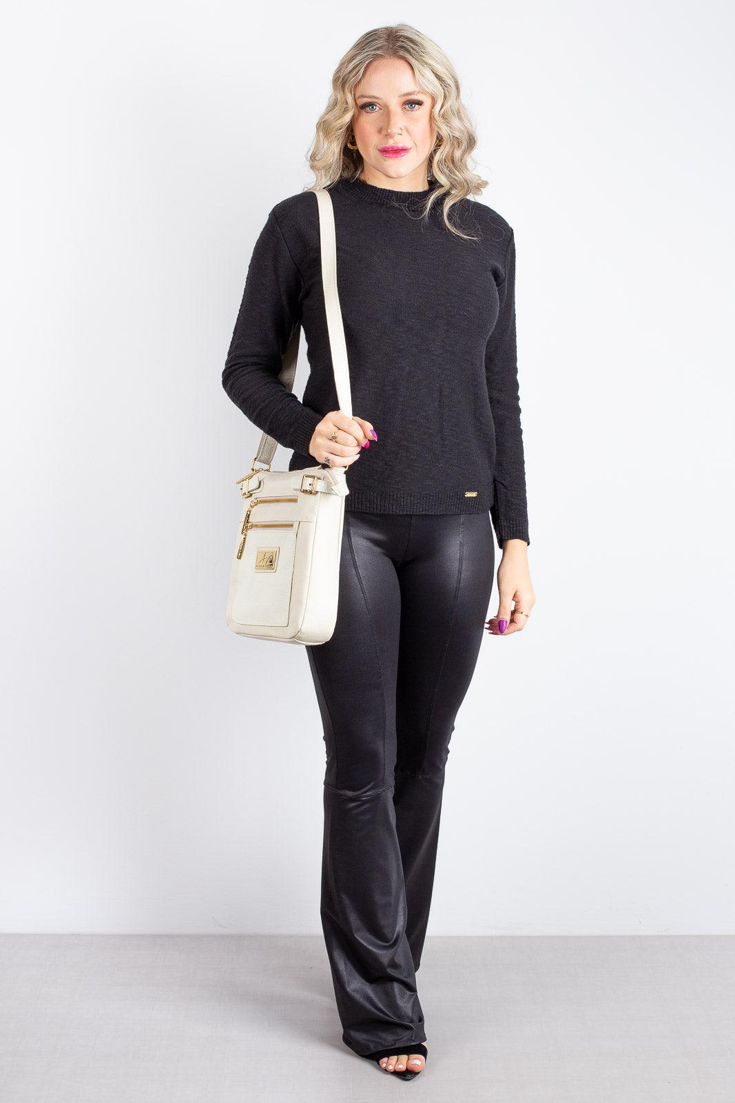 Bolsa Transversal de couro croco Chloe - Enluaze